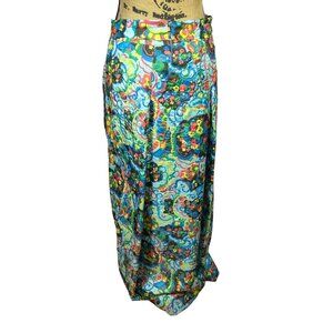 60's VTG Maxi Skirt Handmade Sz 8 (approx.) Hippie Boho Woodstock Flower Power
